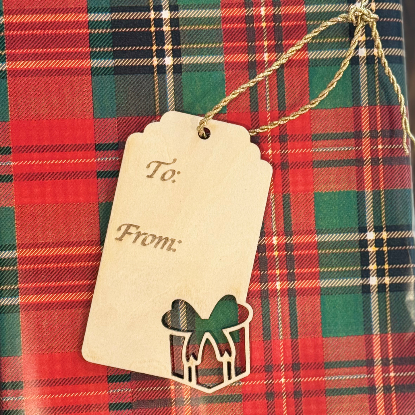 Wood Gift Wrapping Tags
