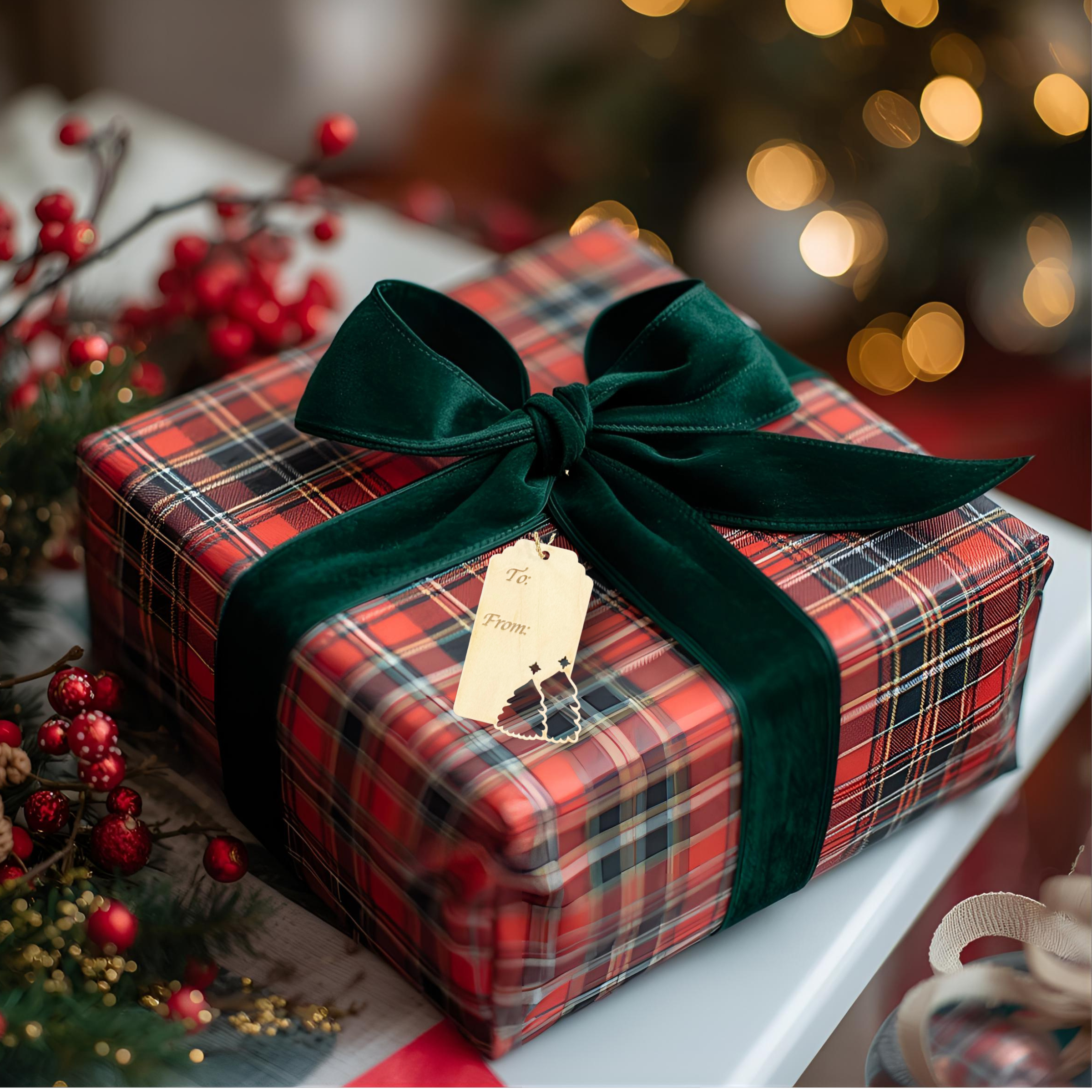 Wood Gift Wrapping Tags