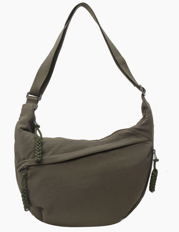 3 Pocket Crossbody Crescent Bag